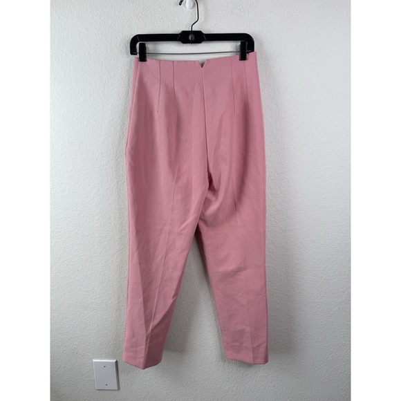 Zara Woman High Waist Tailored Pants Pink Bubblegum Women's M Preppy Barbiecore - Picture 9 of 11